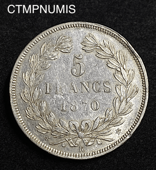 ,MONNAIE,5,FRANCS,CERES,1870,K,BORDEAUX,