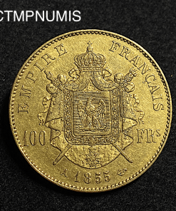 ,MONNAIE,EMPIRE,100,FRANCS,OR,NAPOLEON,1855,