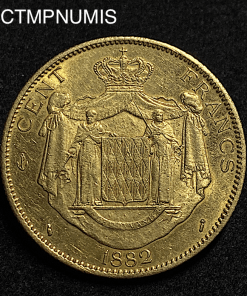 ,MONNAIE,MONACO,100,FRANCS,OR,1882,