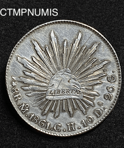 ,MONNAIE,MEXIQUE,8,REALES,ARGENT,1861,MEXICO,