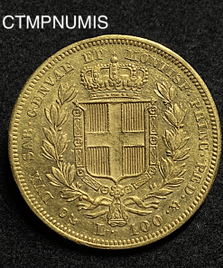,MONNAIE,ITALIE,100,LIRE,OR,1834,GENES,