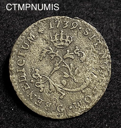 ,MONNAIE,ROYALE,LOUIS,XV,2,SOLS,1739,POITIERS,