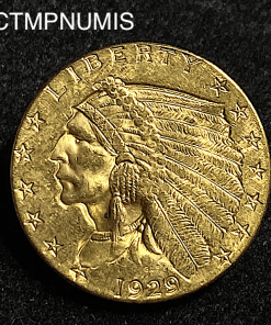 ,MONNAIE,ETATS,UNIS,2,1/2,DOLLAR,OR,1929,INDIEN,