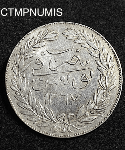 ,MONNAIE,TUNISIE,2,PIASTRES,ARGENT,1267,