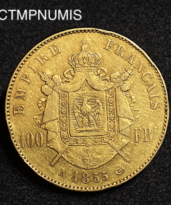 ,MONNAIE,EMPIRE,100,FRANCS,OR,NAPOLEON,1855,