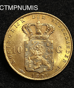,MONNAIE,PAYS,BAS,10,GULDEN,OR,1897,