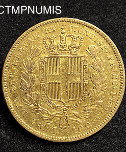 ,MONNAIE,ITALIE,100,LIRE,OR,1840,GENES,