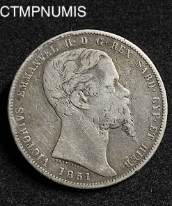 ,MONNAIE,ITALIE,5,LIRE,ARGENT,1851,GENES,
