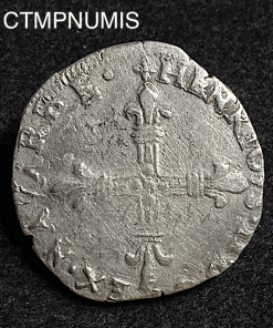 ,MONNAIE,NAVARRE,1/4,ECU,ARGENT,HENRI,1584,
