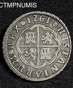 ,MONNAIE,ESPAGNE,2,REALES,CARLOS,1761,MADRID,