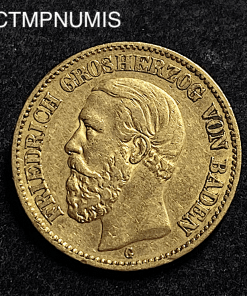 ,MONNAIE,ALLEMAGNE,BADEN,20,MARK,OR,1873,