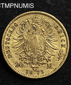 ,MONNAIE,ALLEMAGNE,BADEN,20,MARK,OR,1873,