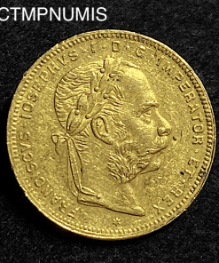 ,MONNAIE,HONGRIE,20,FRANCS,8,FORINT,OR,1881,
