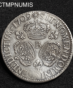 ,MONNAIE,ROYALE,LOUIS,XIV,ECU,ARGENT,1709,ROUEN,