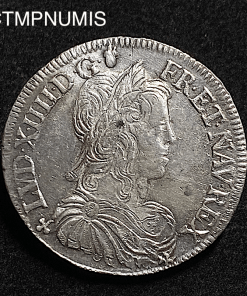,ROYALE,LOUIS,XIV,1/2,ECU,MECHE,LONGUE,1653,ANGERS,