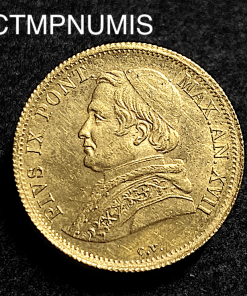 ,MONNAIE,VATICAN,SCUDO,OR,1863,ROME,