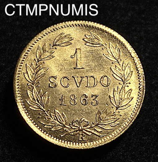 ,MONNAIE,VATICAN,SCUDO,OR,1863,ROME,