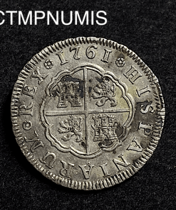 ,MONNAIE,ESPAGNE,2,REALES,ARGENT,1861,MADRID,