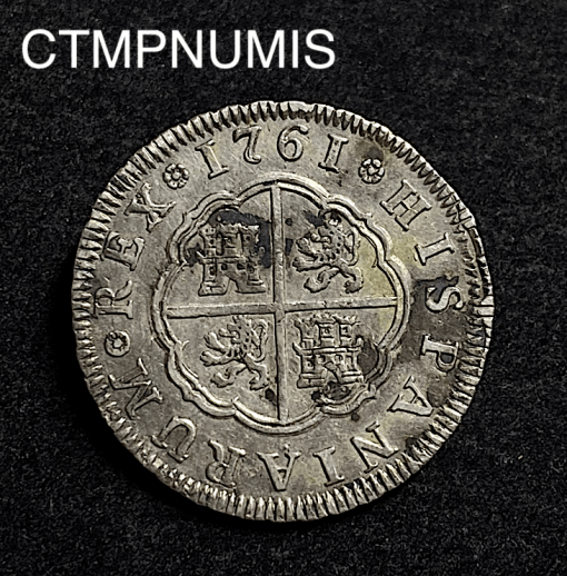 ,MONNAIE,ESPAGNE,2,REALES,ARGENT,1861,MADRID,