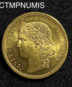 ,MONNAIE,SUISSE,20,FRANCS,OR,1883,SPL,