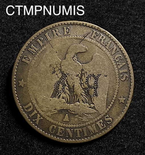 ,MONNAIE,SATIRIQUE,NAPOLEON,III,SUR,10,CENTIMES,