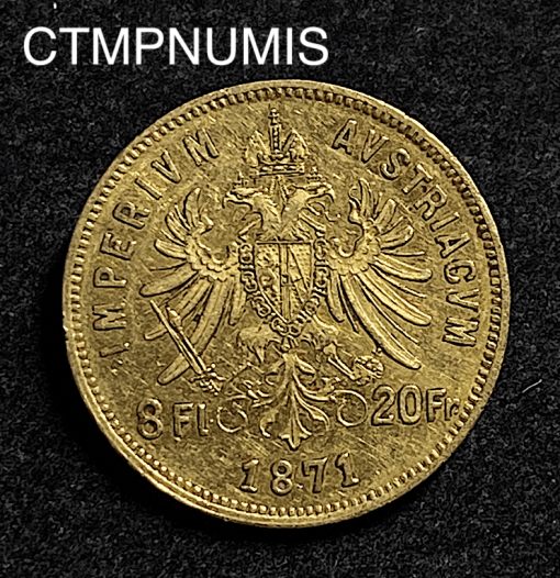 ,MONNAIE,AUTRICHE,20,FRANCS,OR,1871,