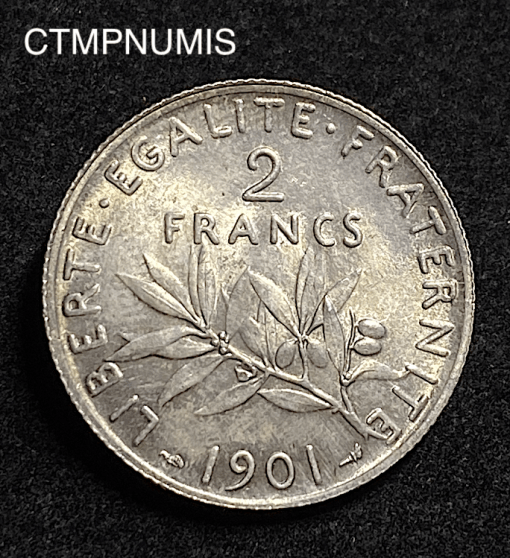 ,MONNAIE,2,FRANCS,ARGENT,1901,