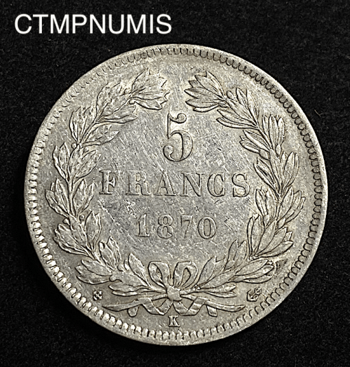 ,5,FRANCS,ARGENT,CERES,1870,K,BORDEAUX,