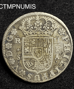 ,MONNAIE,ESPAGNE,2,REALES,ARGENT,1833,SEVILLE,