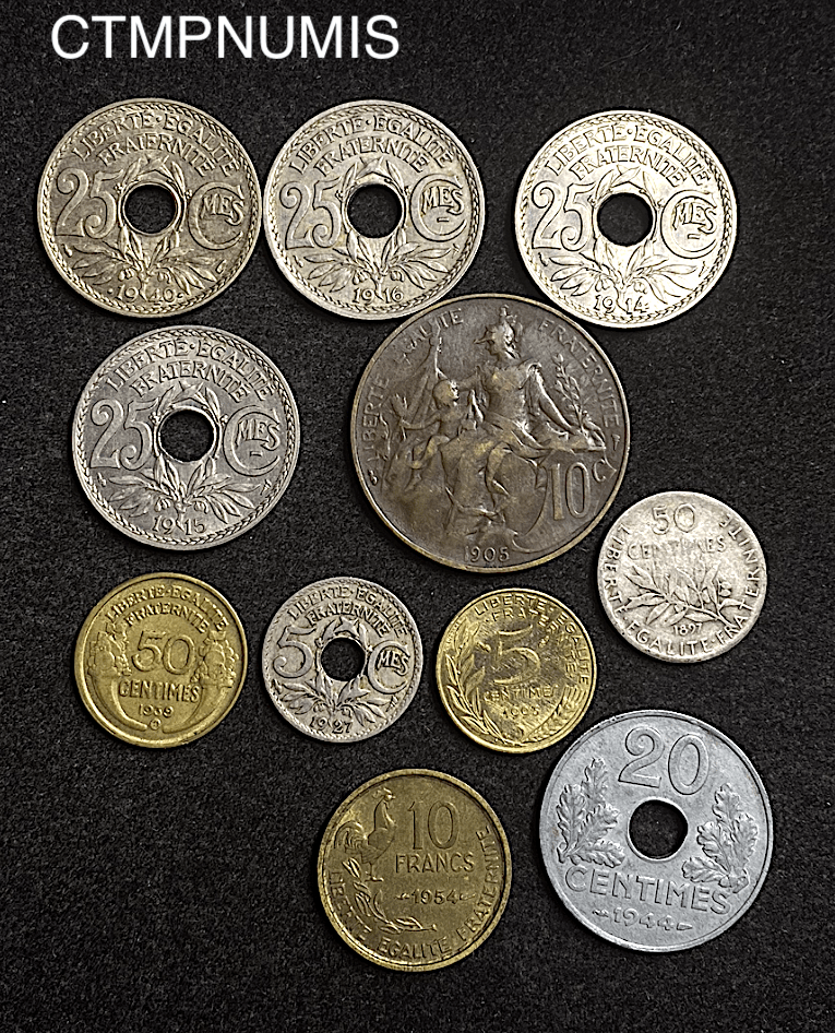 Pièces De Monnaie Françaises Plaquées Argent – 13 Dates Différentes, Répliques Collection, Cuivre Pur | Cadeau Vintage, Déco