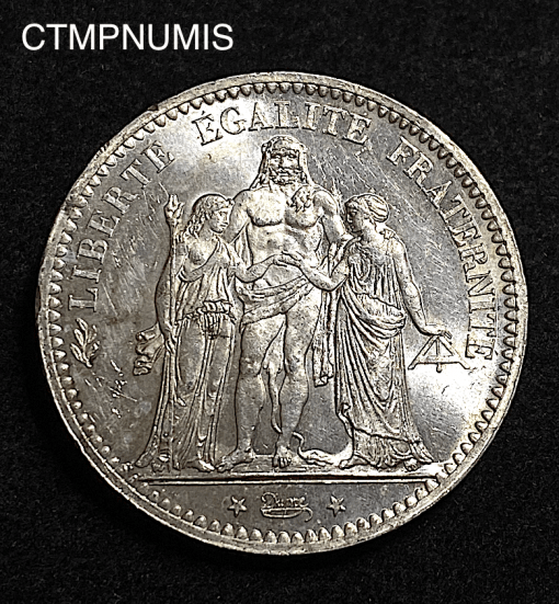 ,MONNAIE,5,FRANCS,ARGENT,HERCULE,1874,SPL,