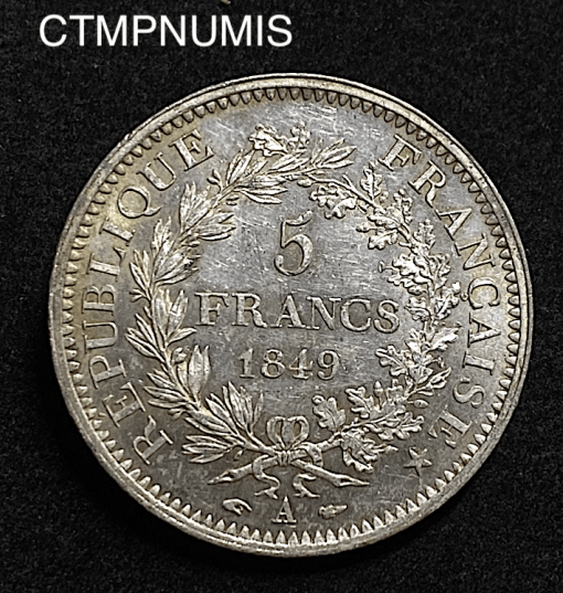 ,MONNAIE,5,FRANCS,ARGENT,HERCULE,1849,
