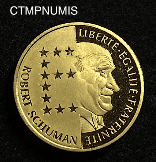 ,MONNAIE,10,FRANCS,SCHUMAN,OR,1986,BE,