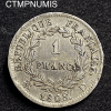 ,MONNAIE,1,FRANCS,ARGENT,NAPOLEON,1808,LYON,