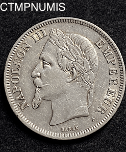 ,MONNAIE,EMPIRE,2,FRANCS,ARGENT,NAPOLEON,1869,