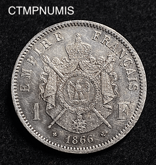 ,MONNAIE,EMPIRE,1,FRANC,NAPOLEON,1866,STRASBOURG,