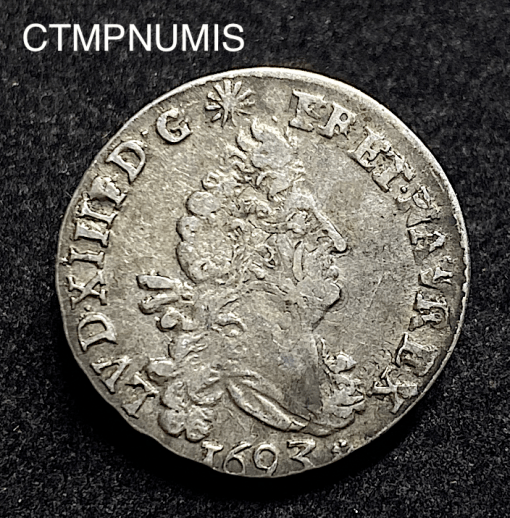 ,MONNAIE,ROYALE,LOUIS,XIV,4,SOLS,2,L,1693,M,TOULOUSE,