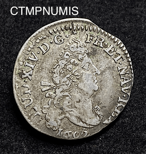 ,MONNAIE,ROYALE,4,SOLS,2,L,1692,P,DIJON,LOUIS,XIV,