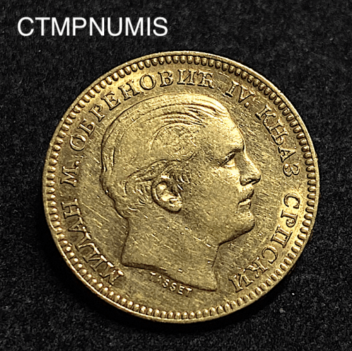 ,MONNAIE,SERBIE,20,DINARA,OR,1879,
