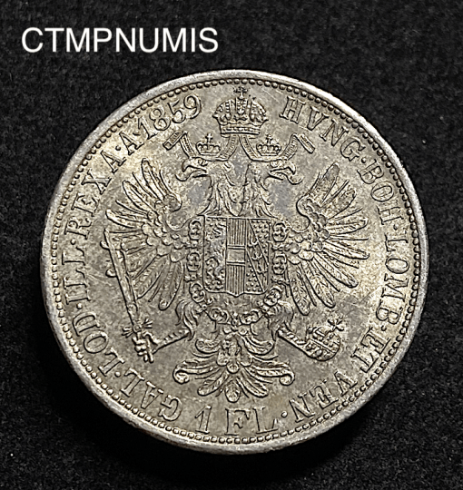 ,MONNAIE,AUTRICHE,1,GULDEN,ARGENT,1859,