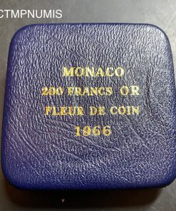 ,MONNAIE,MONACO,200,FRANCS,OR,GRACE,RAINIER,1966,