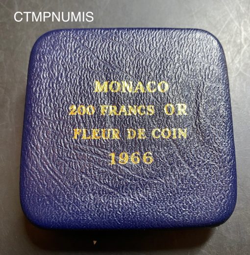 ,MONNAIE,MONACO,200,FRANCS,OR,GRACE,RAINIER,1966,