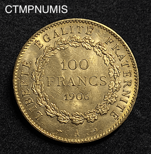 ,MONNAIE,100,FRANCS,OR,GENIE,1906,