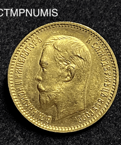 ,MONNAIE,RUSSIE,5,ROUBLE,OR,1904,
