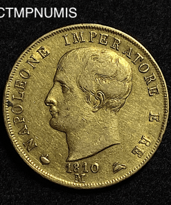 ,MONNAIE,ITALIE,40,LIRE,OR,1810,NAPOLEON,