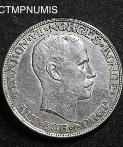 ,MONNAIE,NORVEGE,2,KRONER,ARGENT,1915,
