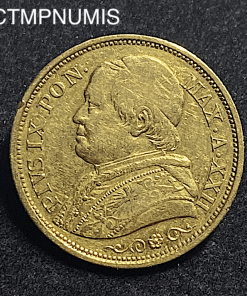 ,MONNAIE,VATICAN,20,LIRE,OR,1867,ROME,