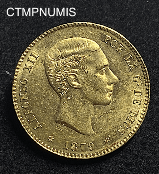 ,MONNAIE,ESPAGNE,25,PESETAS,OR,1879,