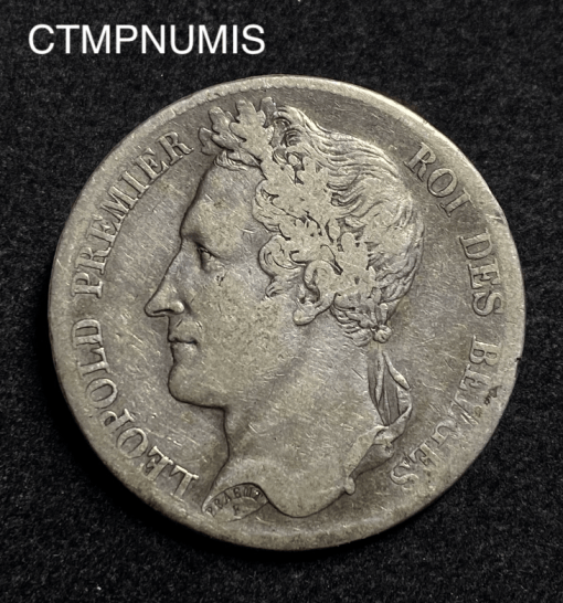 ,MONNAIE,BELGIQUE,5,FRANCS,ARGENT,1835,