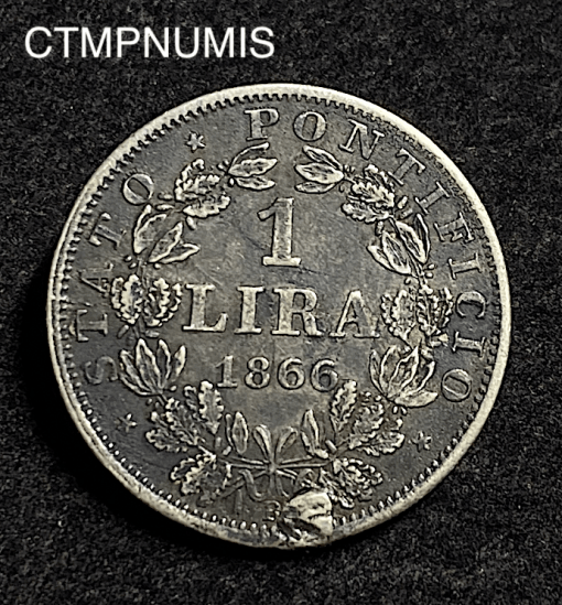 ,MONNAIE,SATIRIQUE,VATICAN,1,LIRE,1866,
